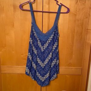 Blue AE handkerchief tank